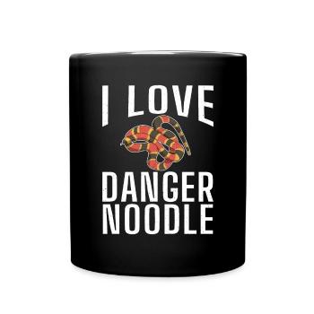 Schlange Geschenk Schlangenliebhaber - Tasse einfarbig - Schwarz - Vorne