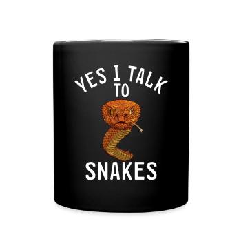 Snake Gift Snake Lover - Full Colour Mug - black - Front