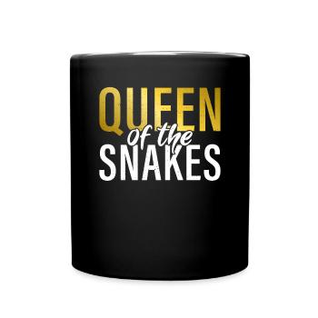 Schlange Geschenk Schlangenliebhaber - Tasse einfarbig - Schwarz - Vorne