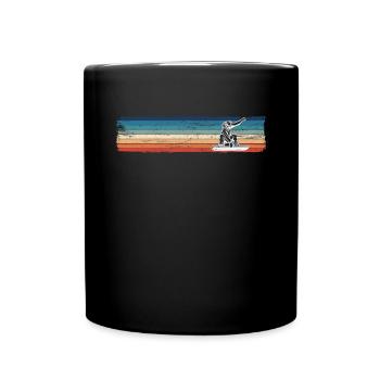Snowboard Retro Vintage Snowboard - Tasse einfarbig - Schwarz - Vorne