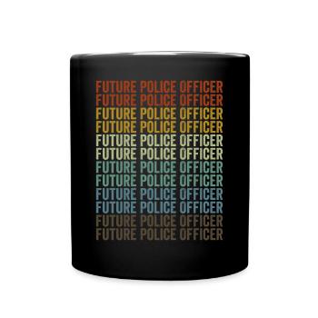 Future police officer Police officer - Full Colour Mug - black - Front