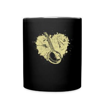 Banjo Banjo player Banjoist - Full Colour Mug - black - Front