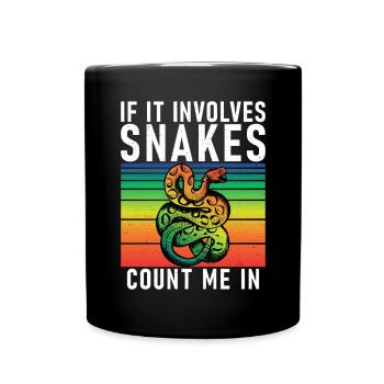Snake Gift Snake Lover - Full Colour Mug - black - Front