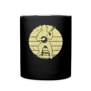 Banjo Banjospieler Banjoist - Tasse einfarbig - Schwarz - Vorne