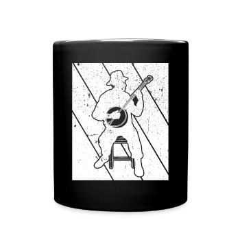 Banjo Banjo player Banjoist - Full Colour Mug - black - Front