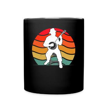 Banjo Banjo player Banjoist - Full Colour Mug - black - Front
