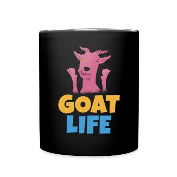 Ziegengeschenk Ziegenliebhaber Geschenk - Tasse einfarbig - Schwarz - Vorne
