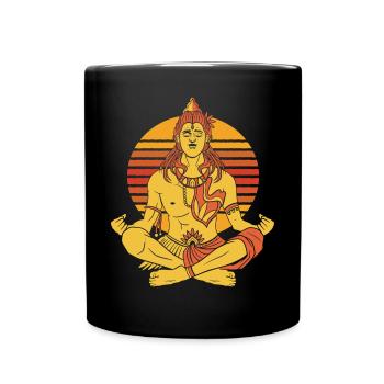 Lord Shiva God Vintage Hiduism Art - Mug uni - noir - Devant
