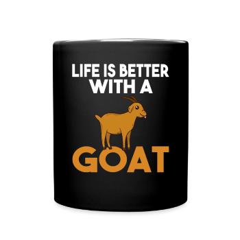 Goat Gift Goat Lover Gift - Full Colour Mug - black - Front