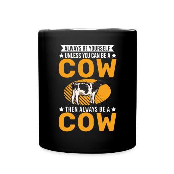 Cow Gift Farmer Cattle Breeder Cows - Full Colour Mug - black - Front