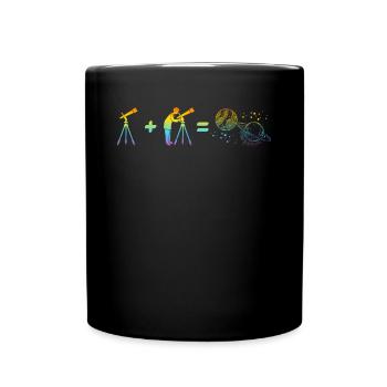 Space Travel Astronomy Telescope Solar System Astr - Tasse einfarbig - Schwarz - Vorne