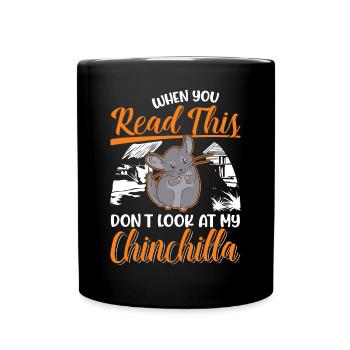 Chinchilla Gift Woolly Short-tailed Chinchilla - Full Colour Mug - black - Front