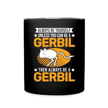 Gerbil Gift Racing Rat Gerbil - Full Colour Mug - black - Front
