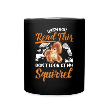 Écureuil Cadeau Écureuil Gris - Mug uni - noir - Devant