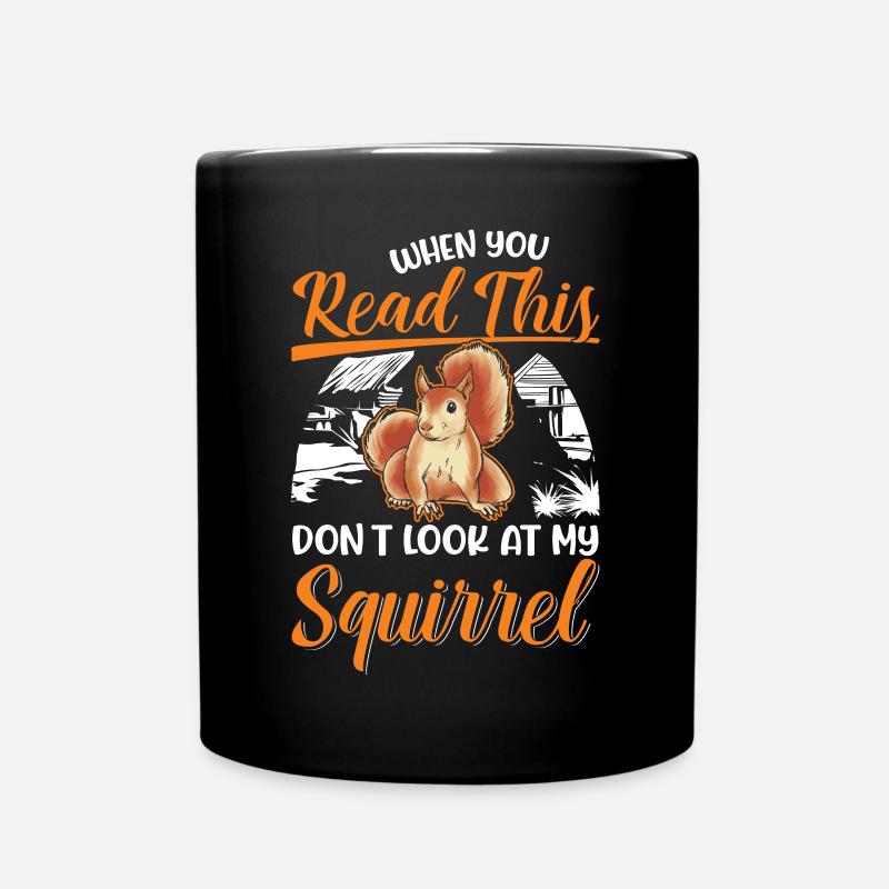 Écureuil Cadeau Écureuil Gris - Mug uni - noir