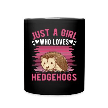 Hedgehog Girl Spiny Hedgehog - Full Colour Mug - black - Front