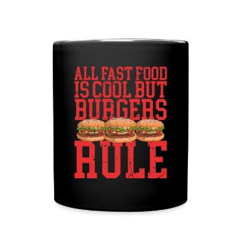 Hamburg Fast Food Burger Fast Food Gift - Full Colour Mug - black - Front