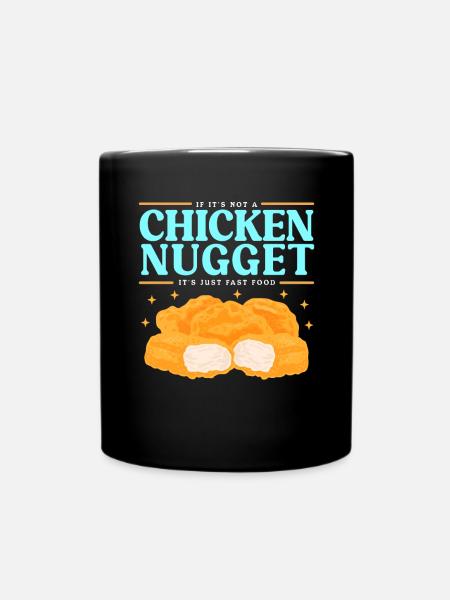 Chicken Nuggets Huhn Nuggets Fast Food Geschenk - Tasse einfarbig - Schwarz