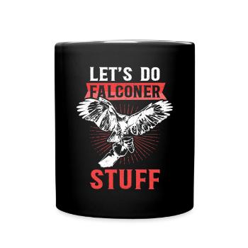 Falkner Falknerei Beizjagd Falken Jagd Geschenk - Tasse einfarbig - Schwarz - Vorne
