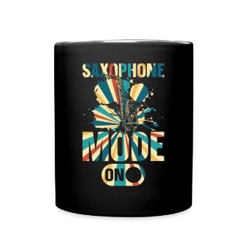 Saxophoniste Saxophone Musicien - Saxophone Mode Activé - Mug uni - noir - Devant