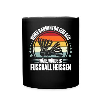 Badminton - Tasse einfarbig - Schwarz - Vorne