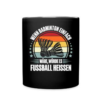 Badminton - Tasse einfarbig - Schwarz - Vorne
