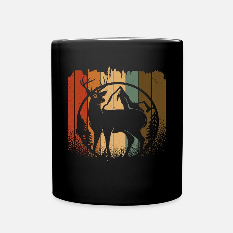 Hirsch - Tasse einfarbig - Schwarz