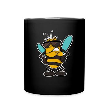Abeille - Mug uni - noir - Devant