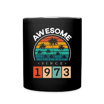 1973 Né Anniversaire Année de naissance millésime - Mug uni - noir - Devant