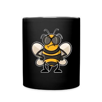 Abeille - Mug uni - noir - Devant