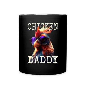Poulet Papa Poulets Fête des pères Volaille Éleveur Coq - Mug uni - noir - Devant