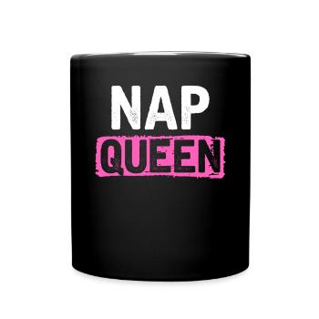 nap queen sleep tired beauty sleep sleepless - Full Colour Mug - black - Front