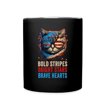 American Patriotic USA Design - Full Colour Mug - black - Front