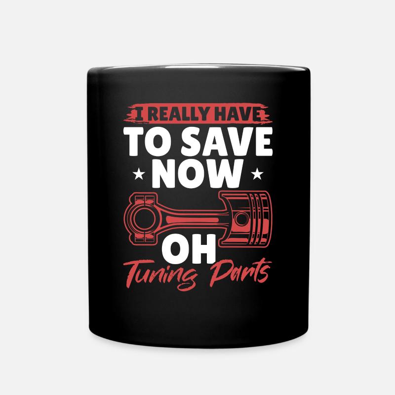 OH! Tuningteile Mechaniker Oldtimer Bastler Tuning - Tasse einfarbig - Schwarz