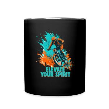 Conception cool de descente de VTT pour les fans de VTT - Mug uni - noir - Devant