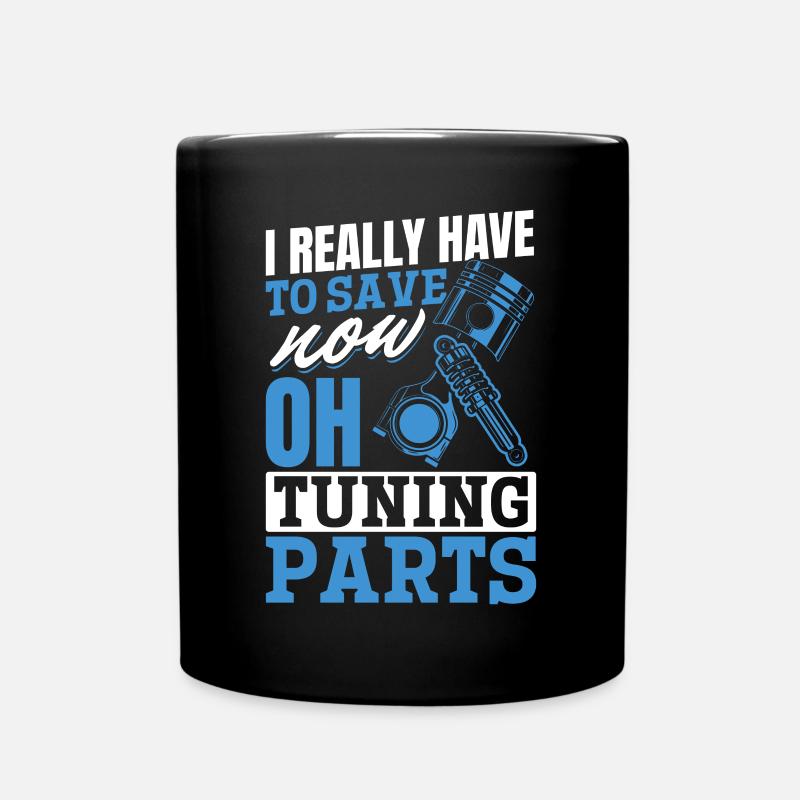 OH! Tuningteile Mechaniker Oldtimer Bastler Tuning - Tasse einfarbig - Schwarz