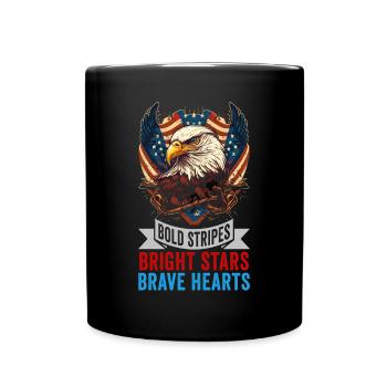American Patriotic USA Design - Full Colour Mug - black - Front