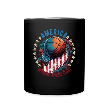 American Patriotic USA Design - Full Colour Mug - black - Front