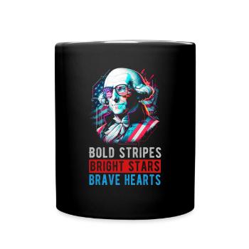 American Patriotic USA Design - Mug uni - noir - Devant