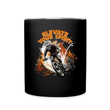 Conception cool de descente de VTT pour les fans de VTT - Mug uni - noir - Devant