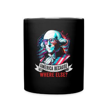 American Patriotic USA Design - Full Colour Mug - black - Front