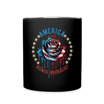 American Patriotic USA Design - Full Colour Mug - black - Front
