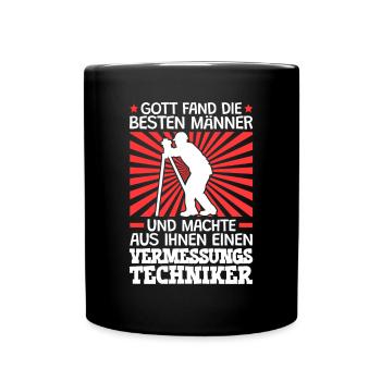 Die besten Vermessungstechniker Vermesser - Tasse einfarbig - Schwarz - Vorne