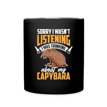 Capybara thought of capybara - Full Colour Mug - black - Front