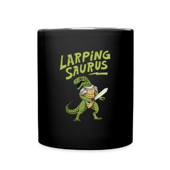 Larp Saurus T-REX RPG Role-playing game design for a - Full Colour Mug - black - Front