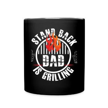 Lustiger Grill-Spruch I Grillen Motiv - Tasse einfarbig - Schwarz - Vorne