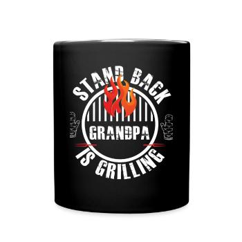 Lustiger Grill-Spruch I Grillen Motiv - Tasse einfarbig - Schwarz - Vorne