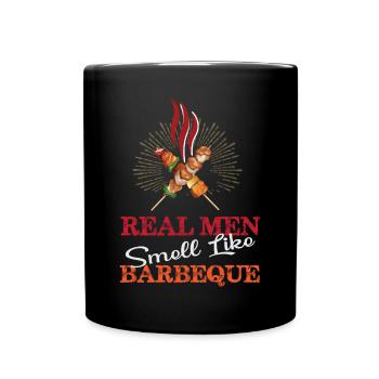 Lustiger Grill-Spruch I Grillen Motiv - Tasse einfarbig - Schwarz - Vorne