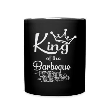 Lustiger Grill-Spruch I Grillen Motiv - Tasse einfarbig - Schwarz - Vorne