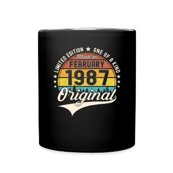 Original Février Année 1987 36e anniversaire Homme - Mug uni - noir - Devant